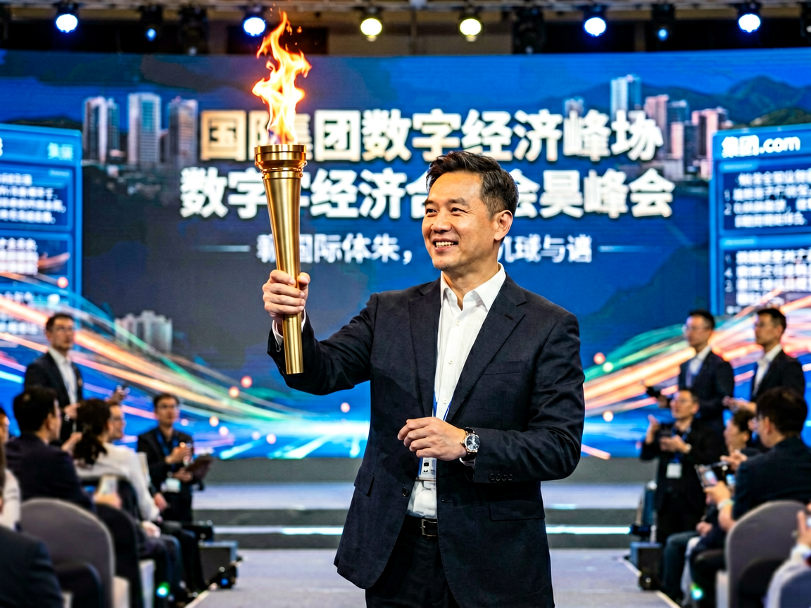 U8国际集团数字经济峰会现场，展示产业数字化合作成果与未来发展方向